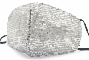 Mondkapje glitter zilver 5