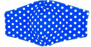 mondkapje katoen stippen blauw-wit