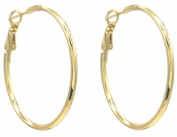 Oorbellen Hoops 4 cm st-steel goud