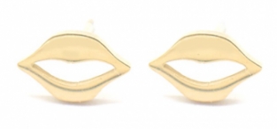Oorbellen kiss stainless steel goud
